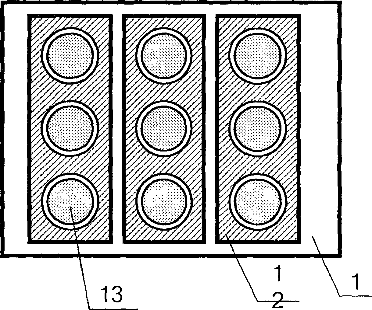 Flat-panel display device with circular cross-angle lower gate-modulated cathode structure and its preparing process