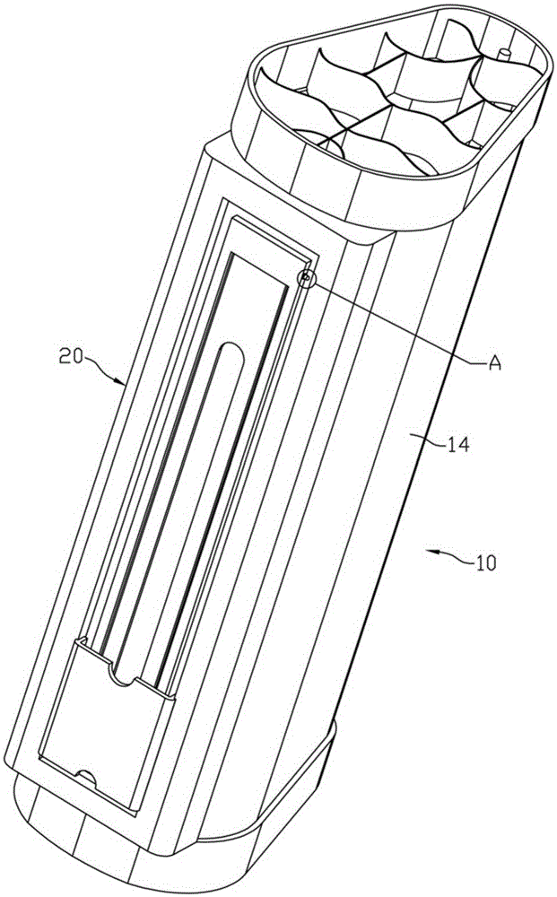 Golf bag provided with inclined support device