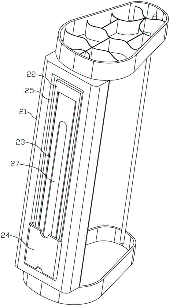 Golf bag provided with inclined support device