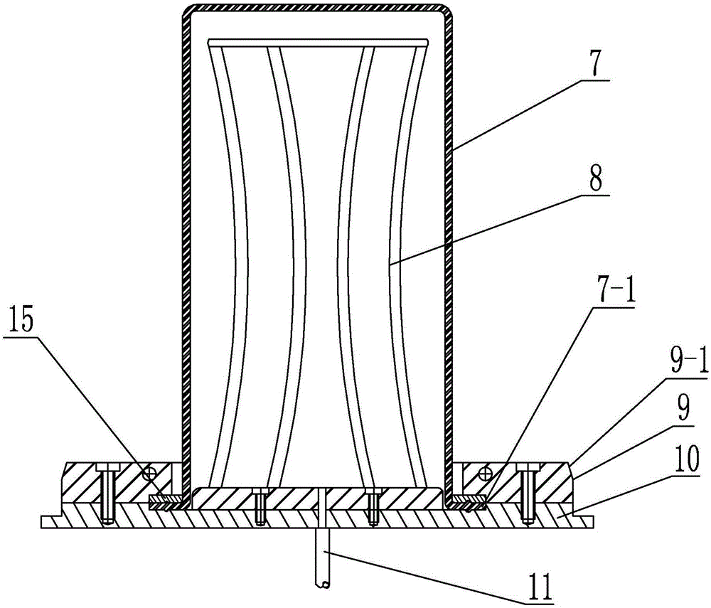 Straight tube pulp molding packaging setting device