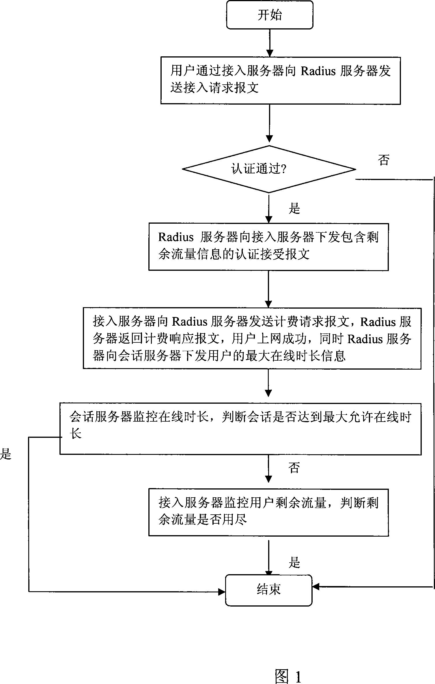 AAA service session access control system and method
