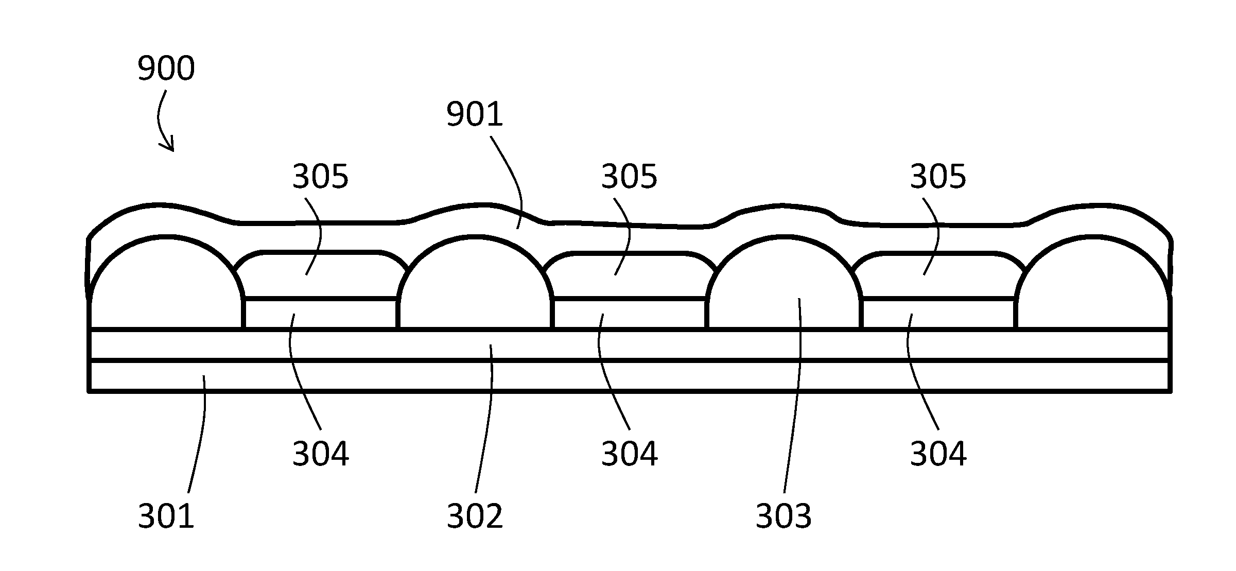 Local seal for encapsulation of electro-optical element on a flexible substrate