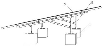 Anti-toppling high-strength solar photovoltaic support