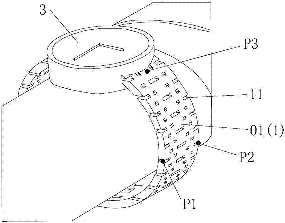 Watchband antenna for wearable wireless system