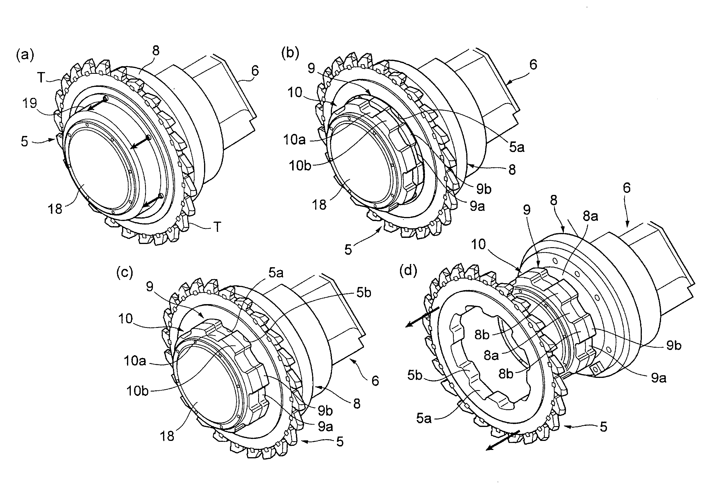 Tool holder attaching/detaching structure of machine tool