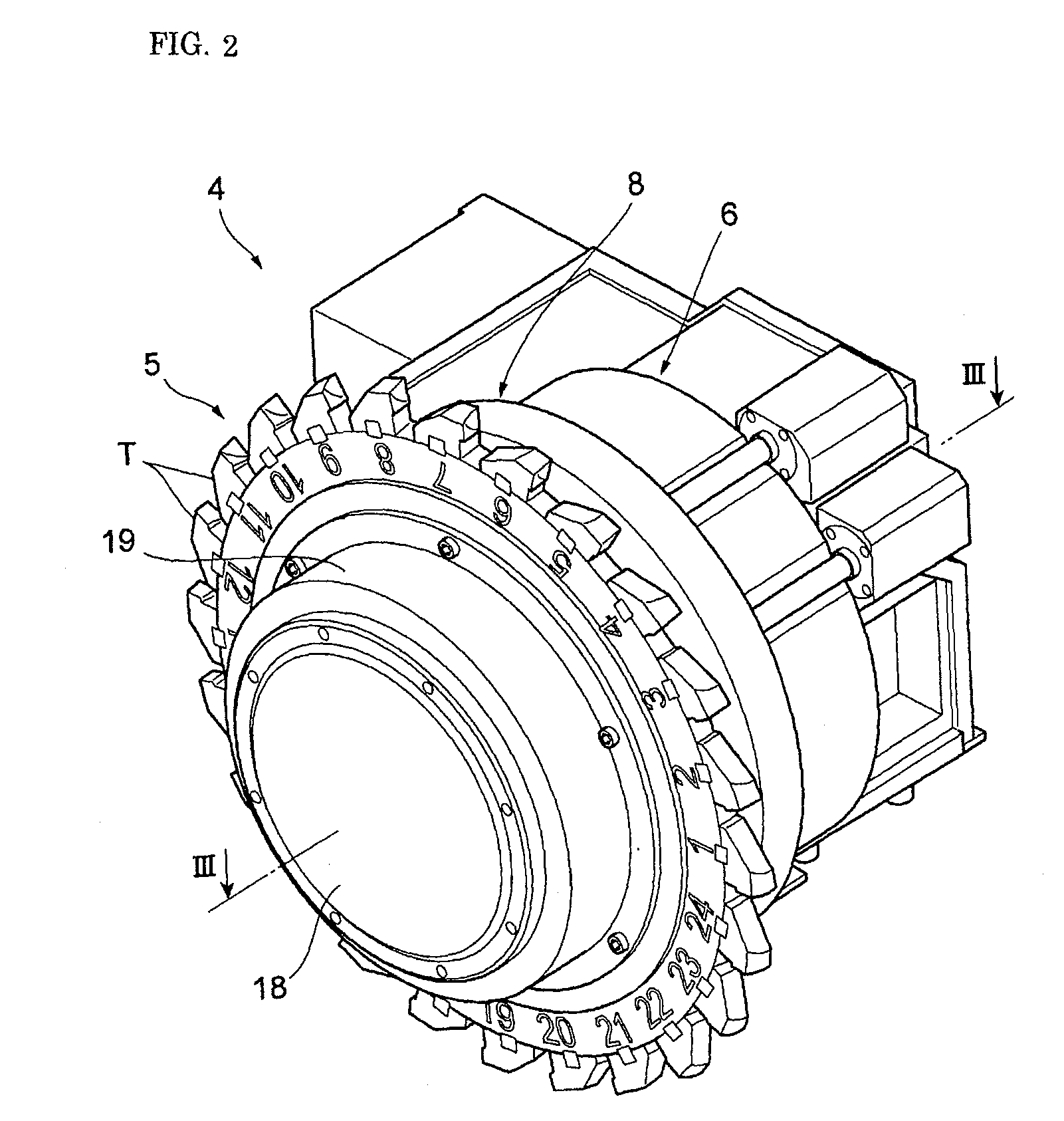 Tool holder attaching/detaching structure of machine tool