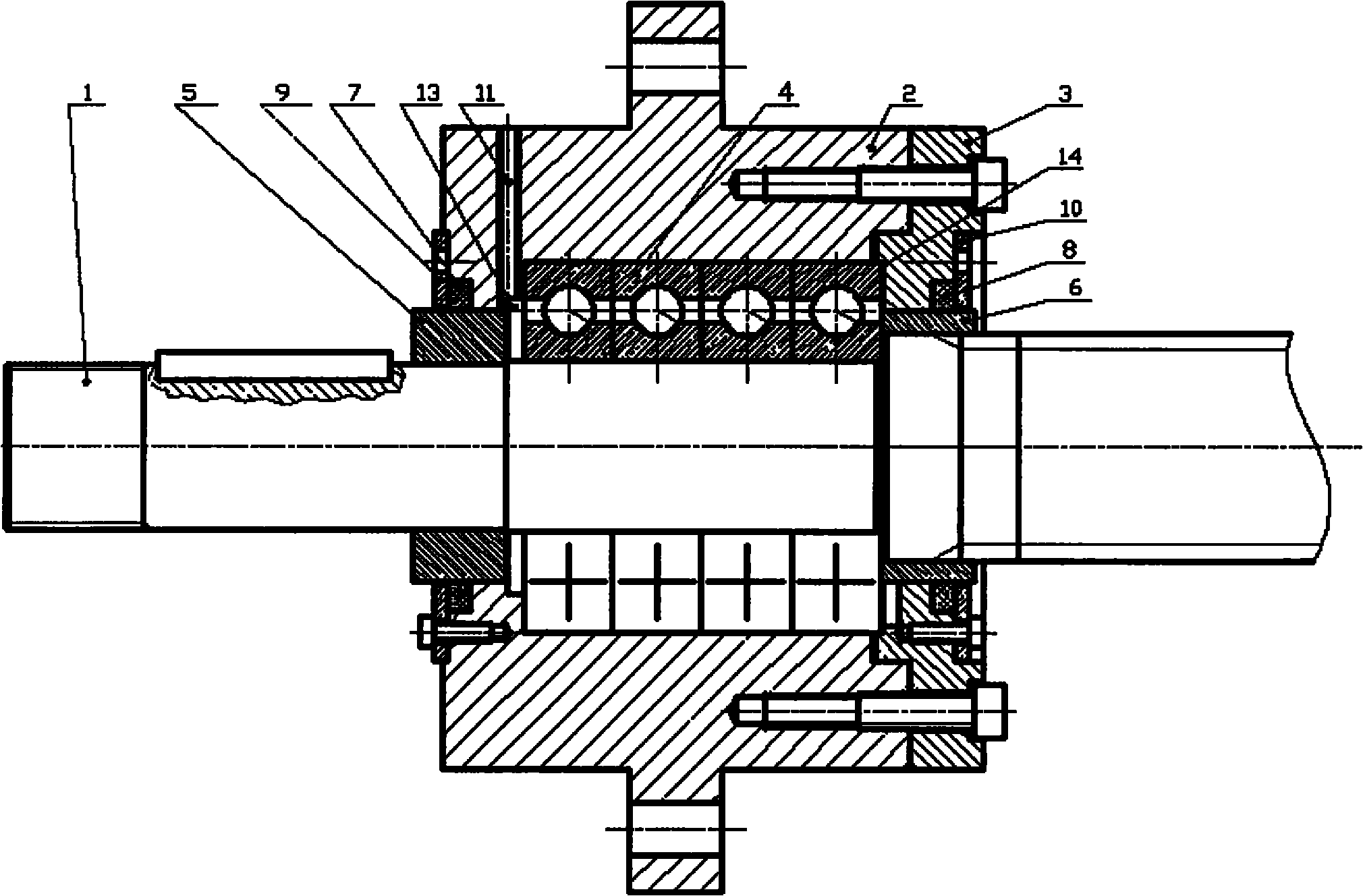 Cantilever shaft supporting device