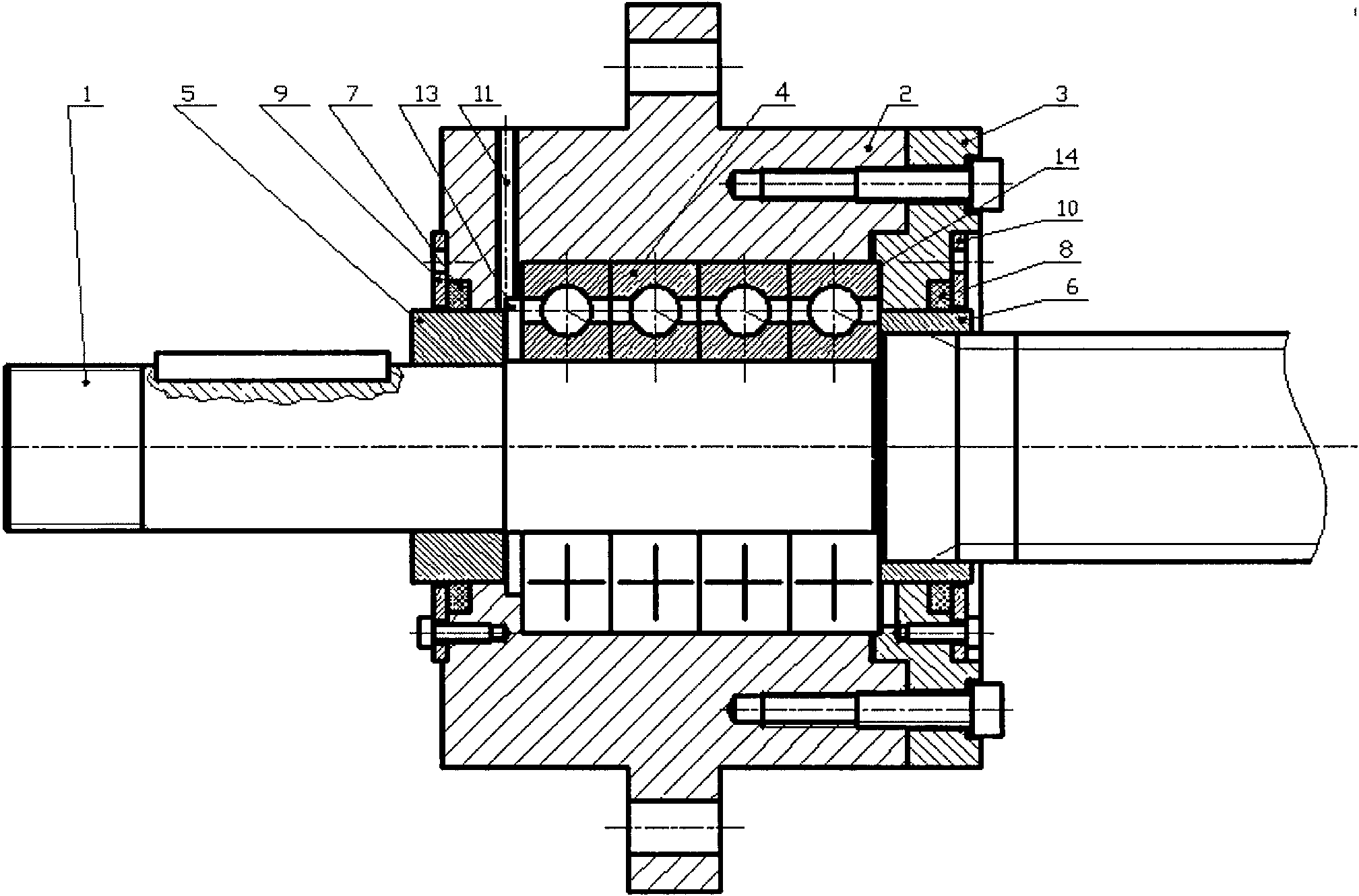 Cantilever shaft supporting device