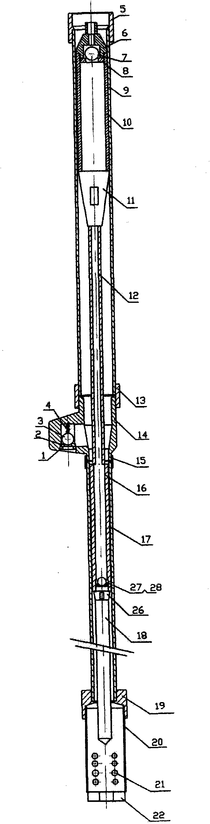 Oil extraction method of weight adding under pump and oil well pump with weight adding under pump