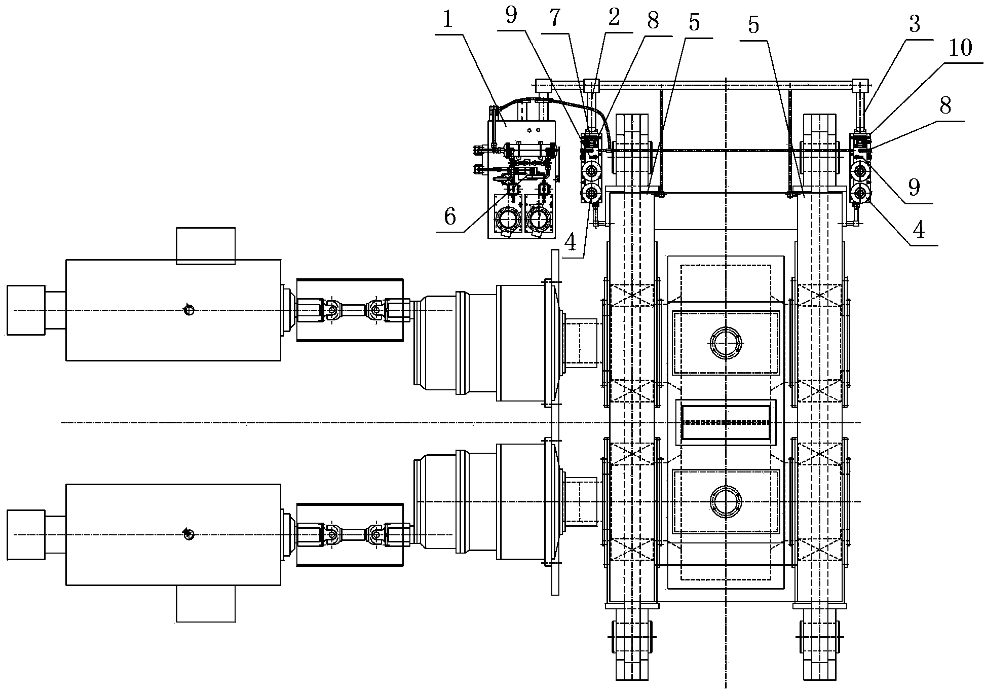 Roller press hydraulic system and automatic pressure stabilizing device thereof