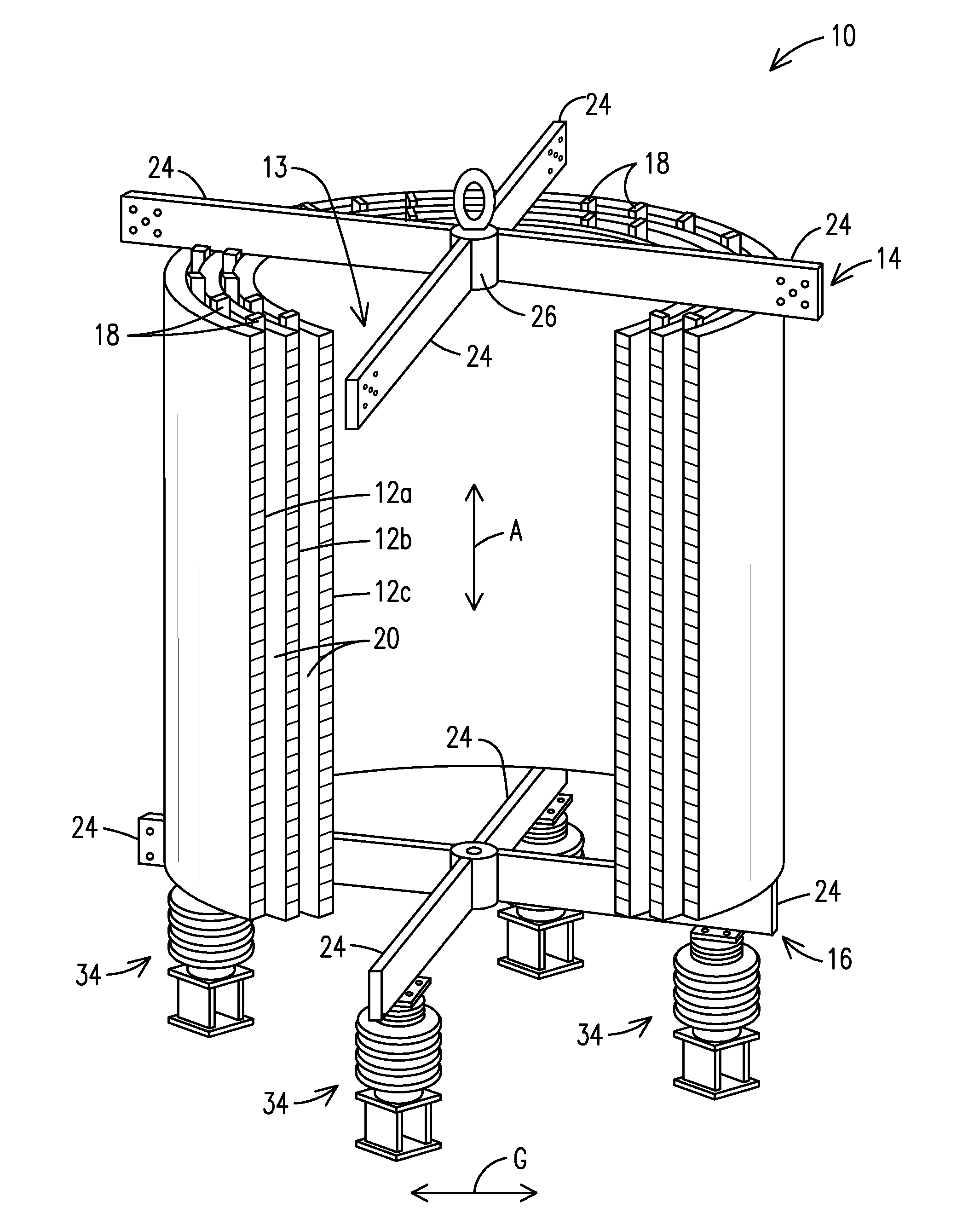 Integrated sound shield for air core reactor