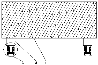 Machine tool base with damping device