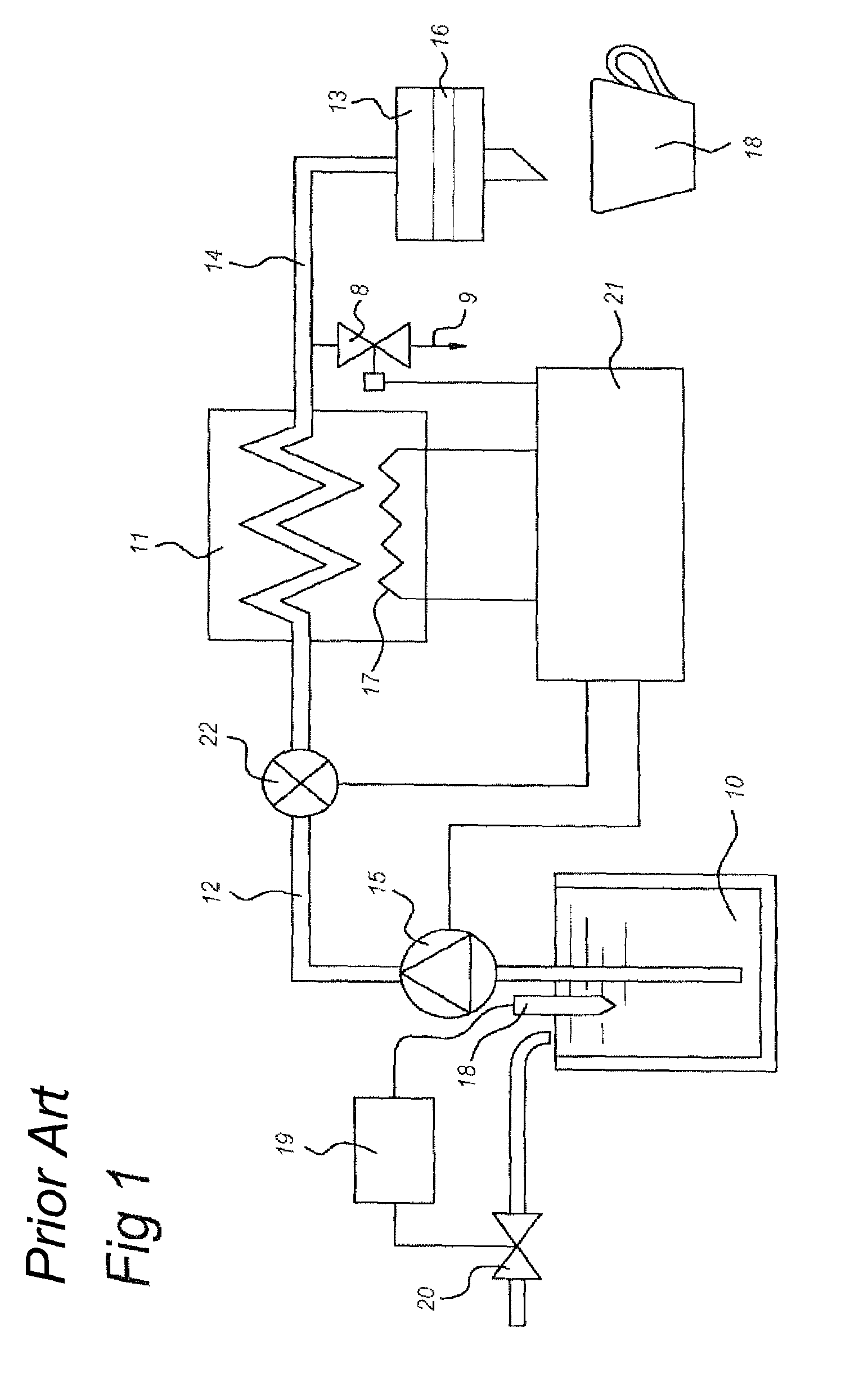 Device for preparing hot water and coffee machine provided with such a device