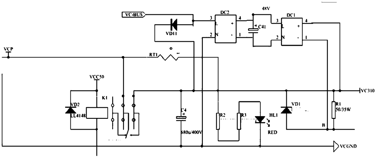 Energy feedback main circuit of motor driving system