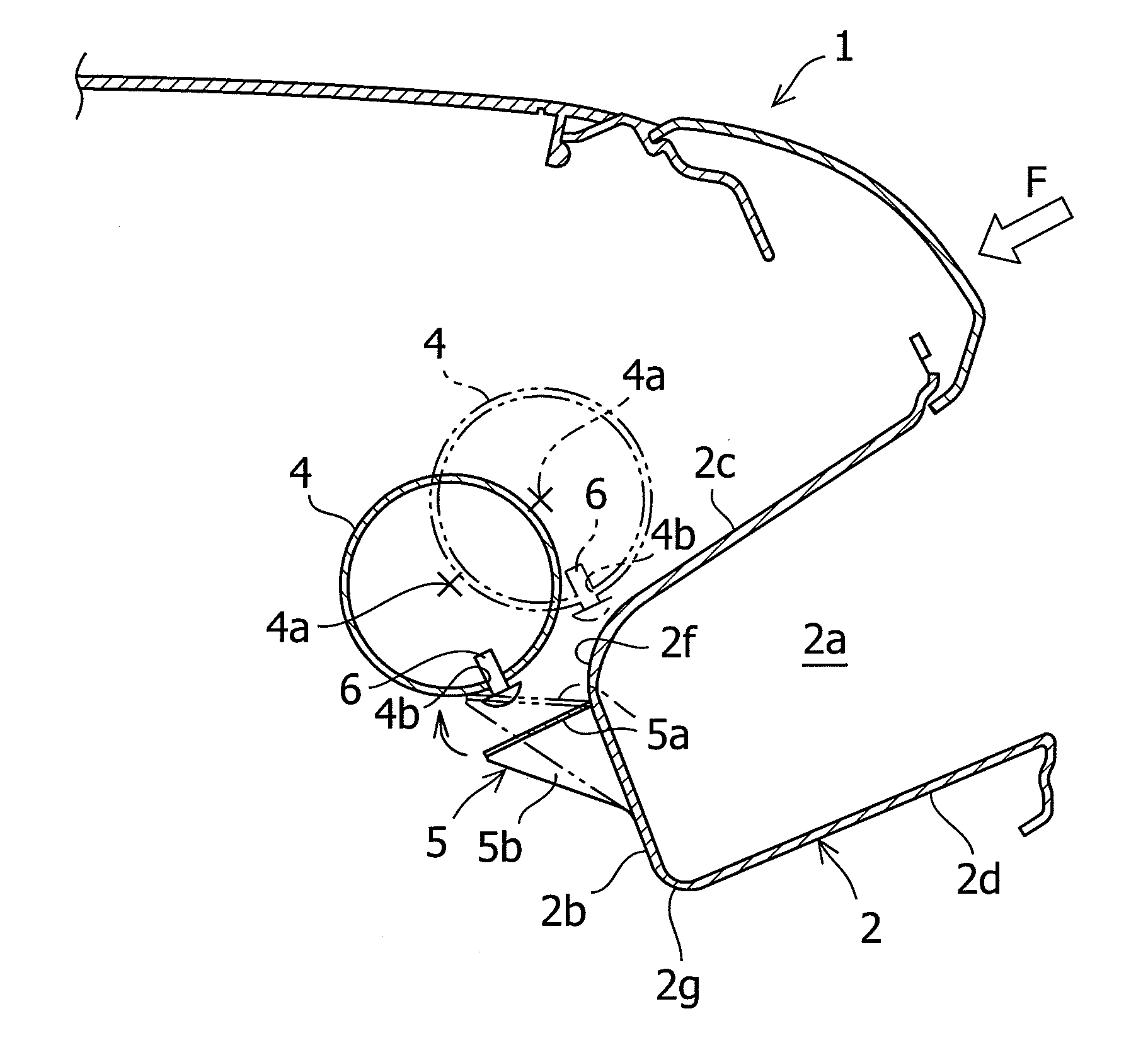 Surrounding Structure of Storage Compartment of Instrument Panel