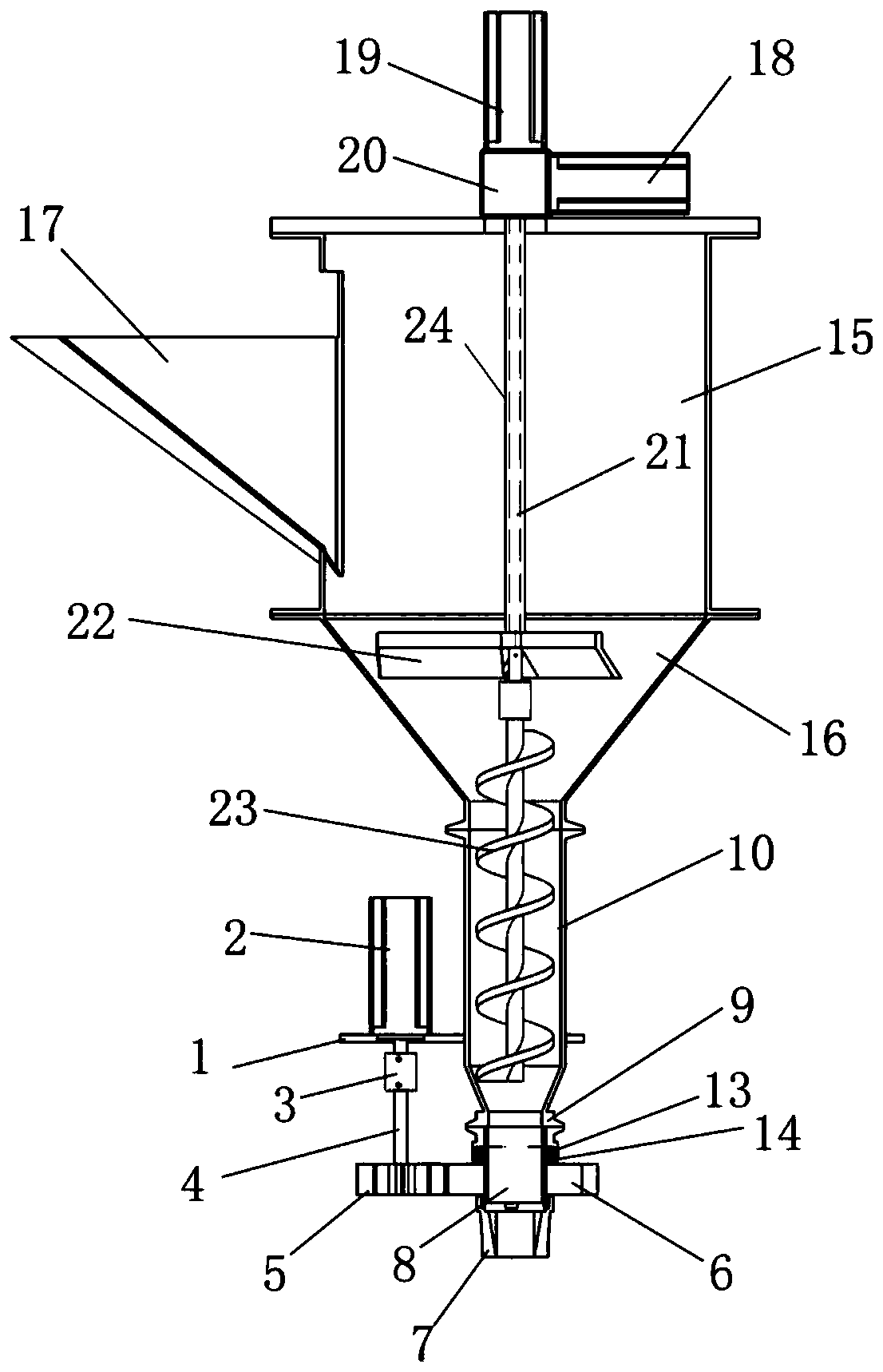 Nozzle device for building 3D printing and control method