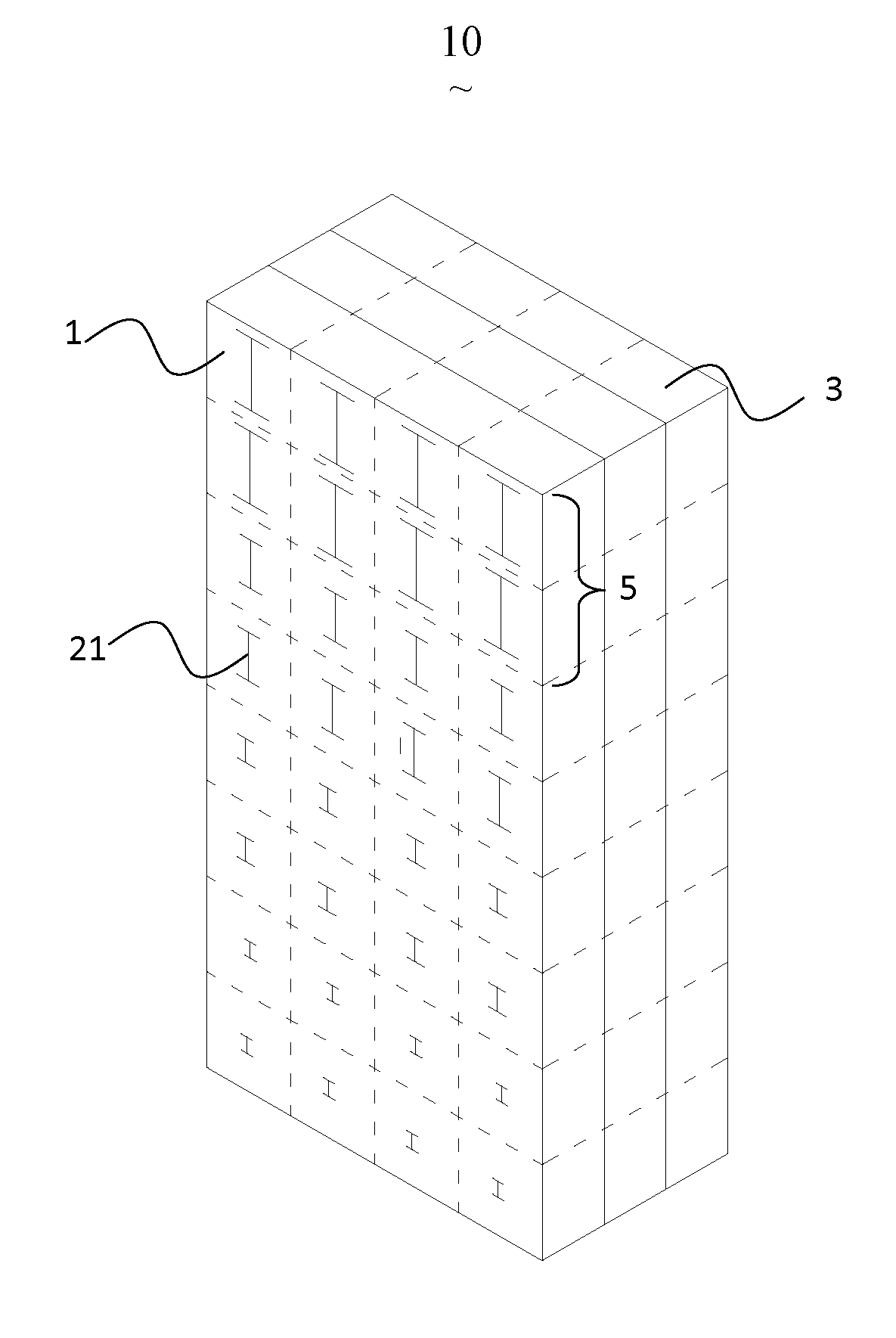 Metamaterial for separating electromagnetic wave beam