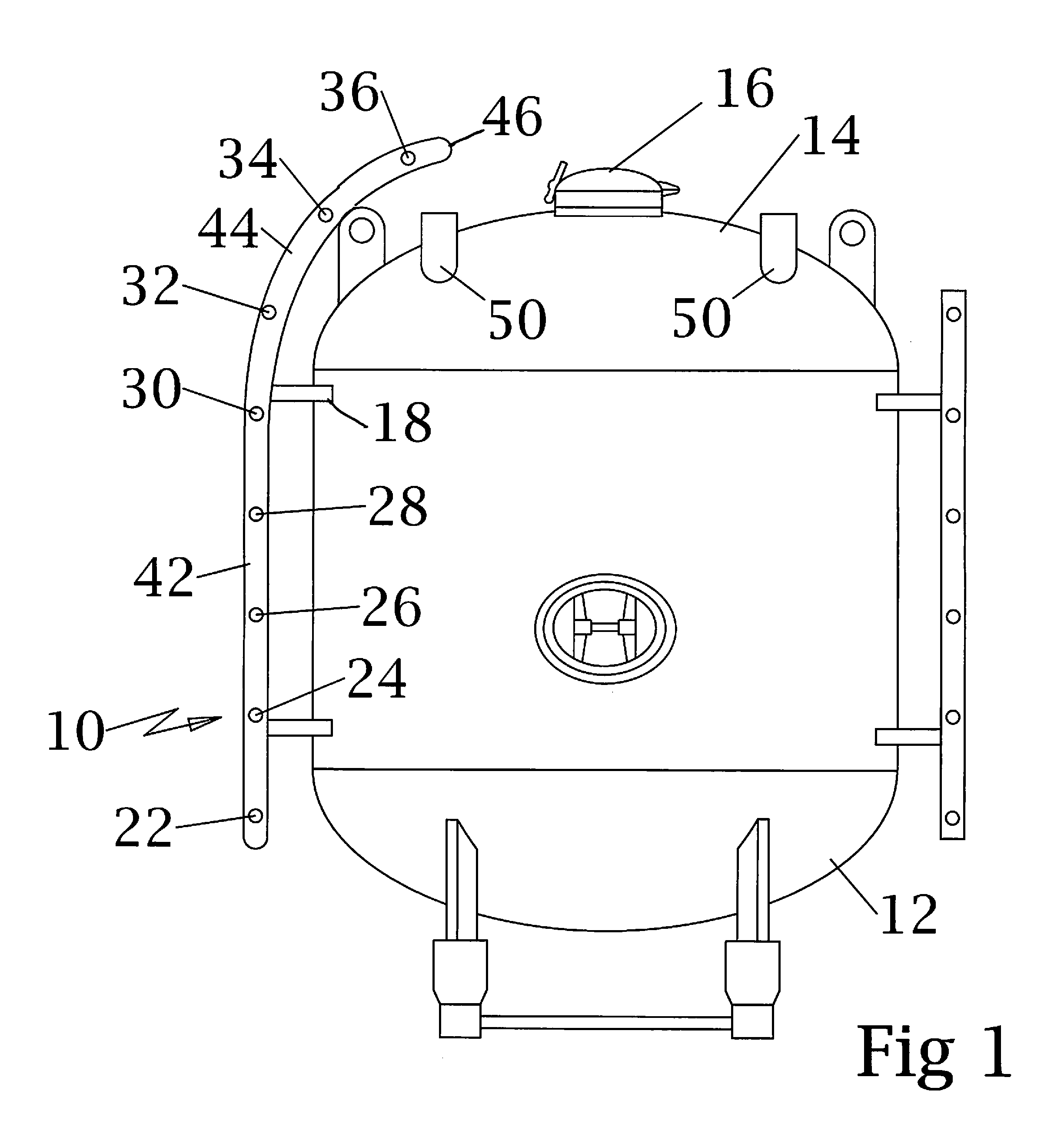 Curved Ladder for Tank Access