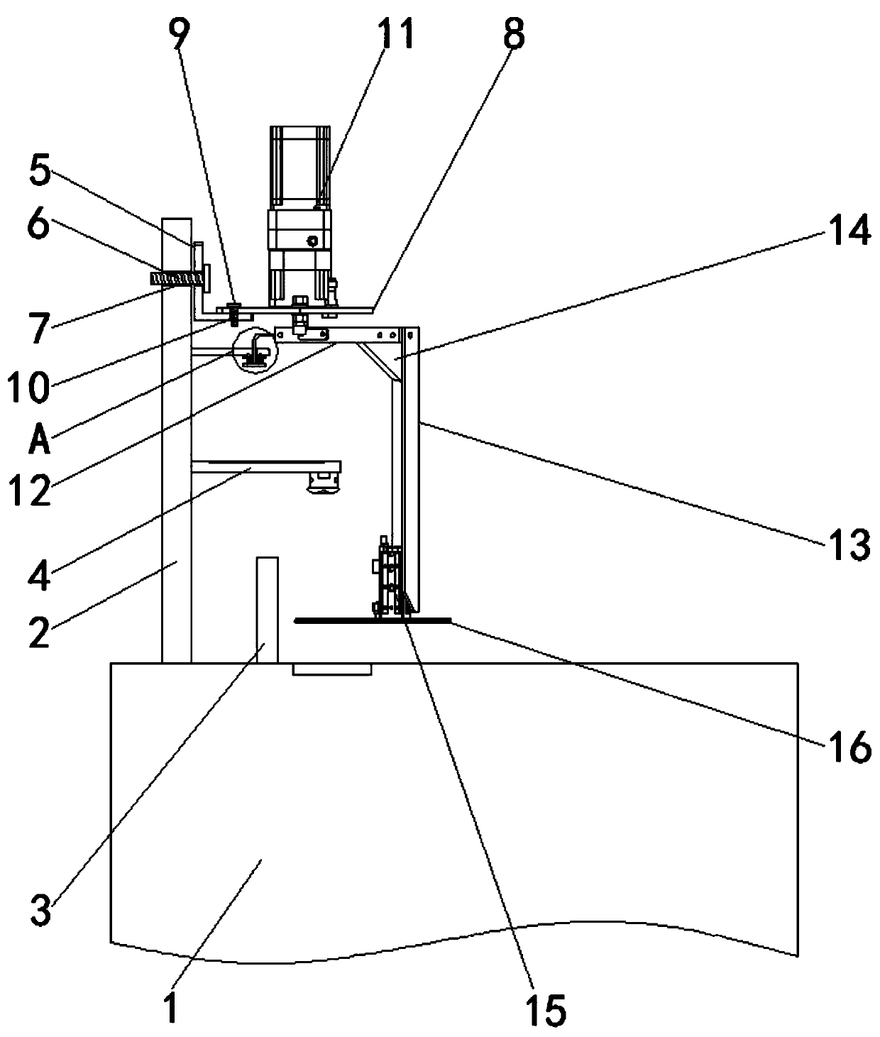 Rotating device for sewing hemming