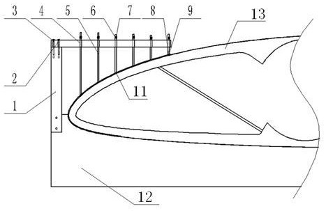 A flexible pressure tooling and method for controlling assembly damage at the leading edge of an unmanned aerial vehicle