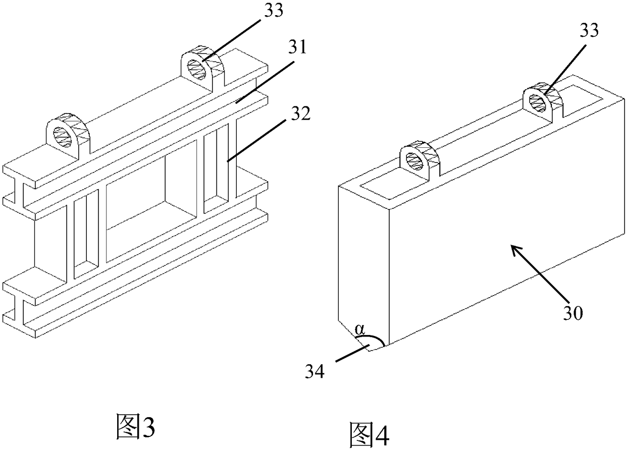 Inserting part device for preventing tail billet of continuous casting billet from rising and use method thereof