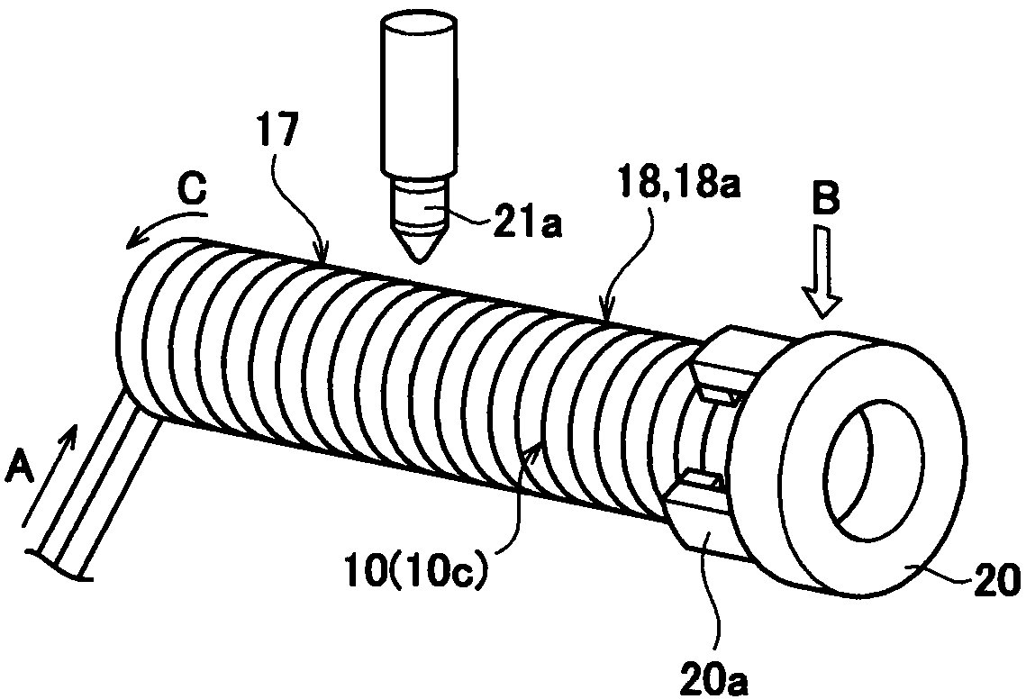 Interlock tube manufacturing method and manufacturing device therefor
