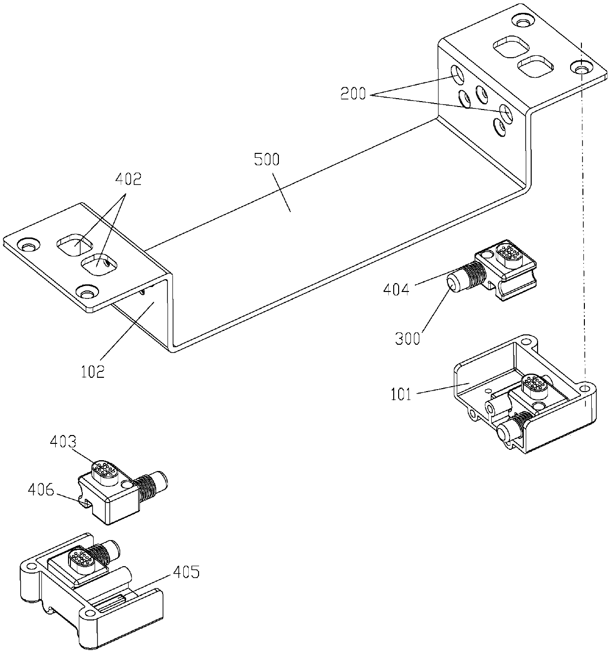 Rapid locking device and foldable assisting box