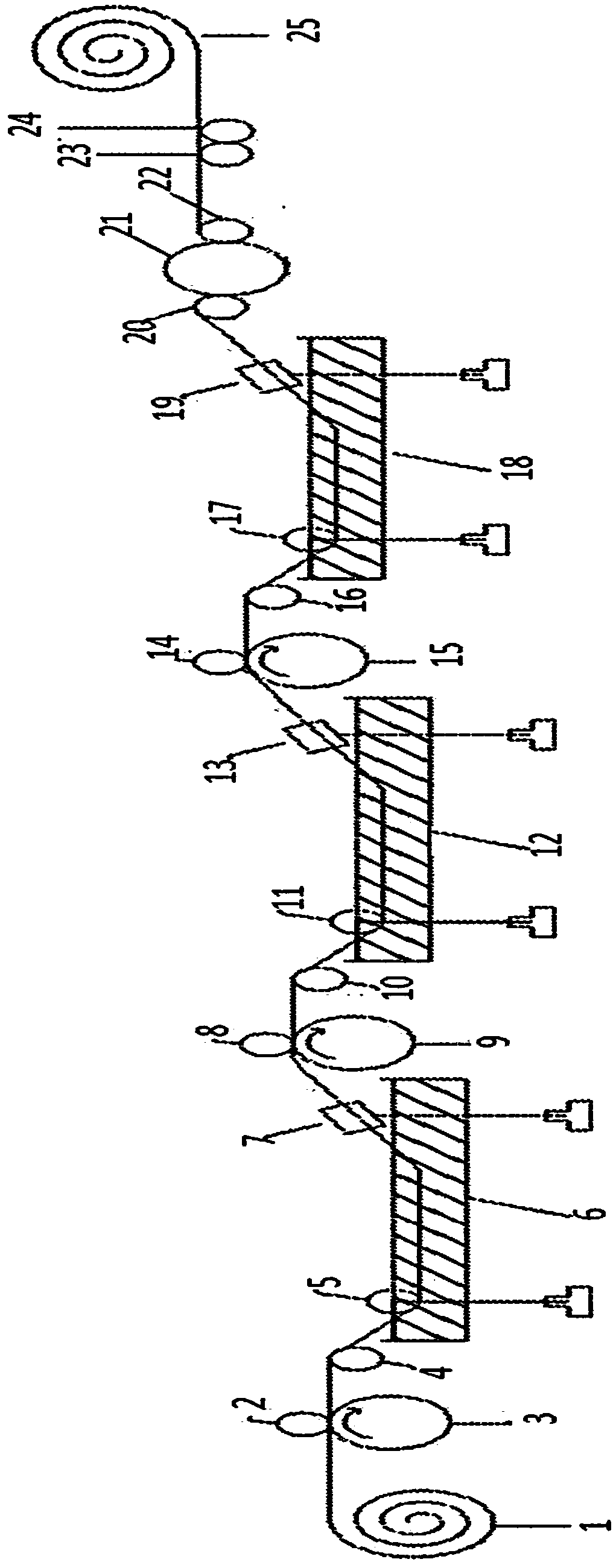 Glue-dipping apparatus for honeycomb-shaped amphiphilic non-woven fabrics and process therefor