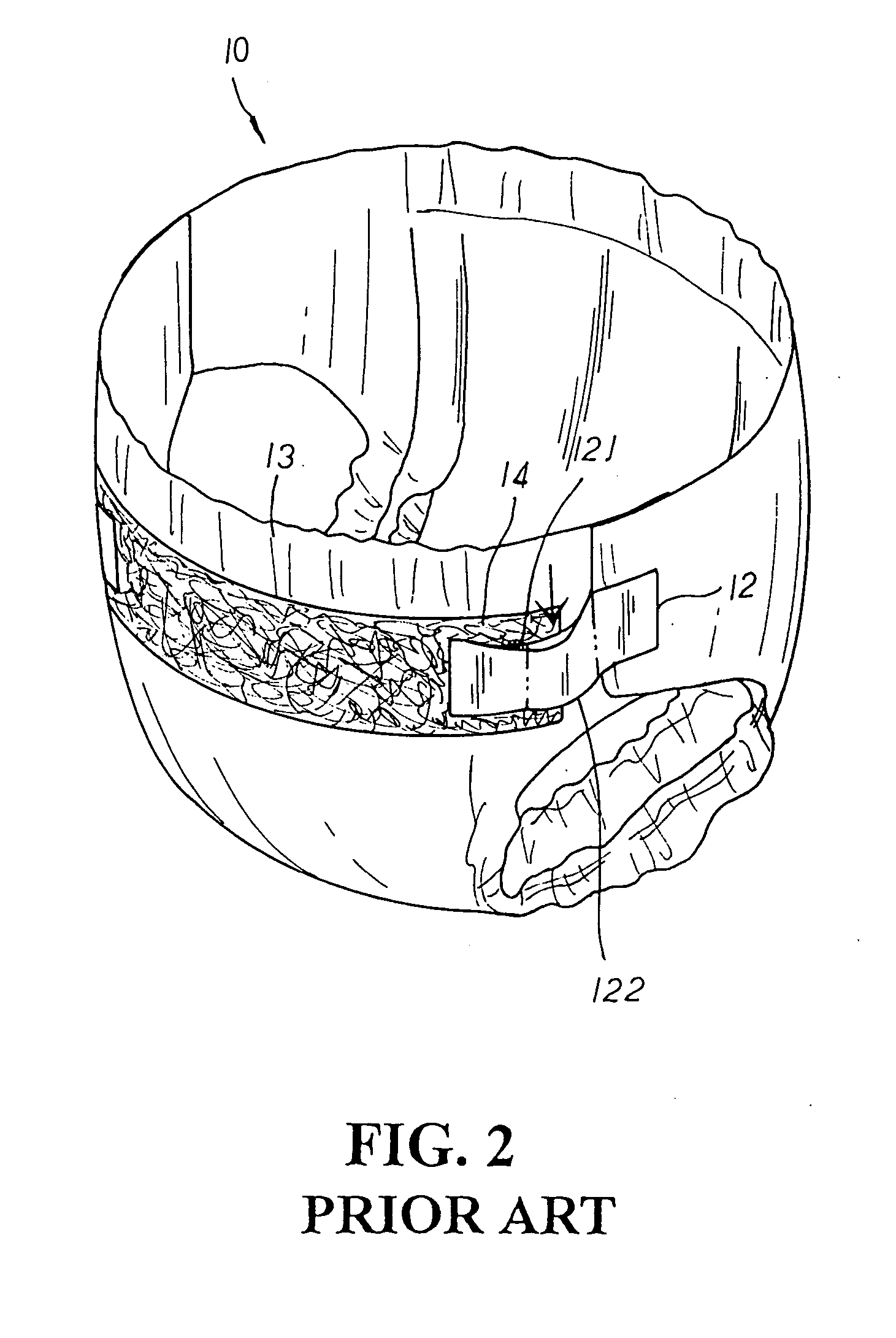 Buckling device for disposable articles