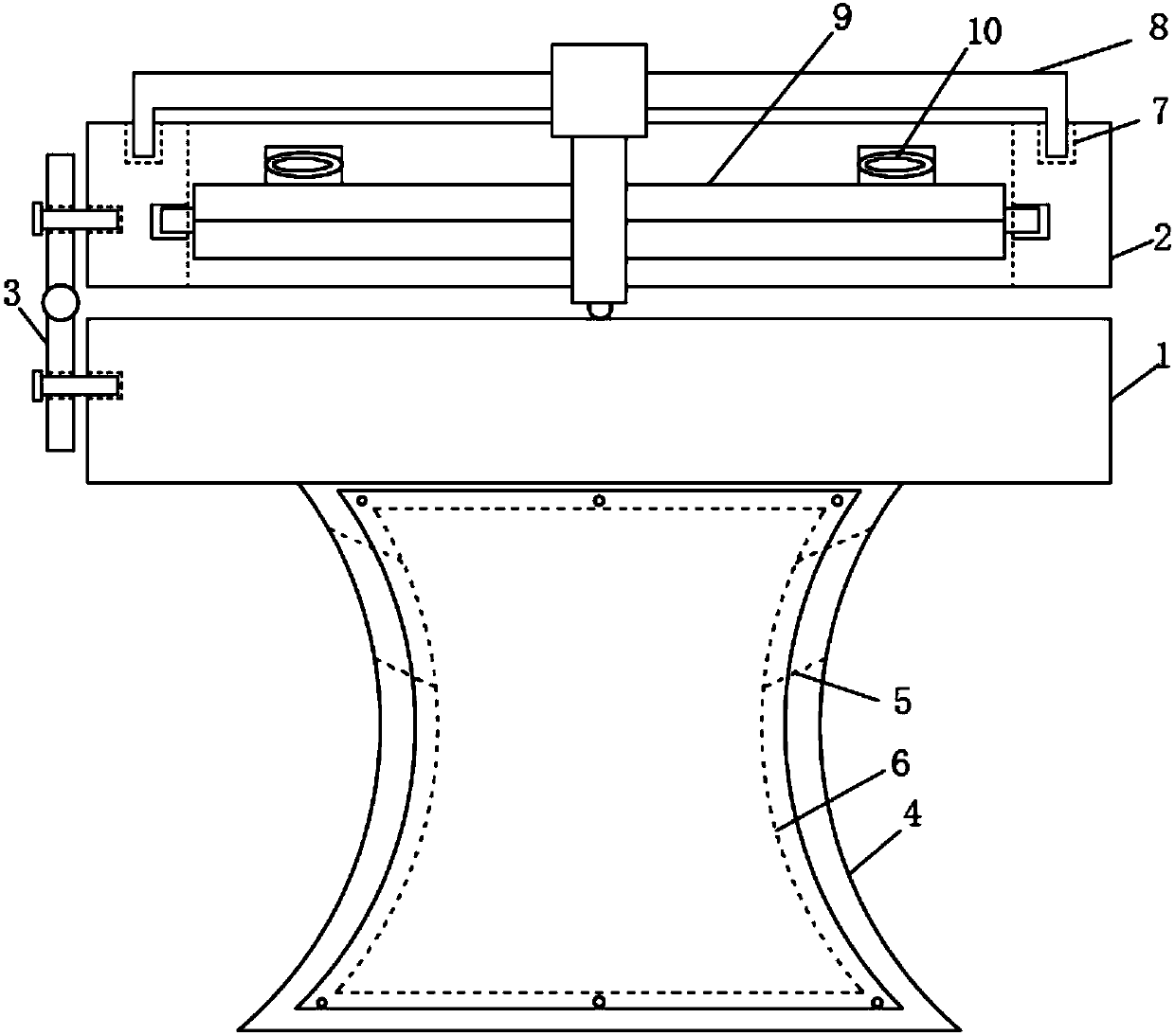 High-accuracy glass cutting device