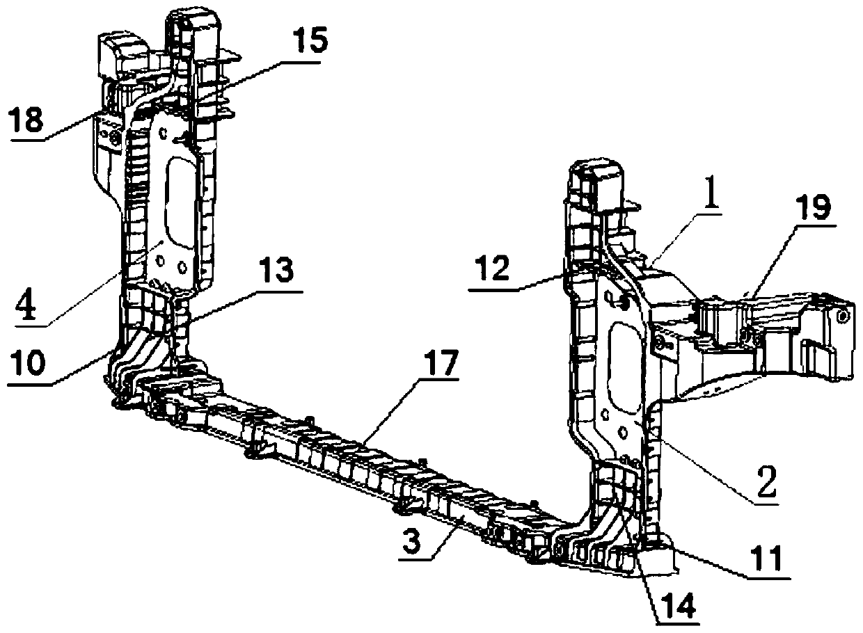 A car radiator bracket structure