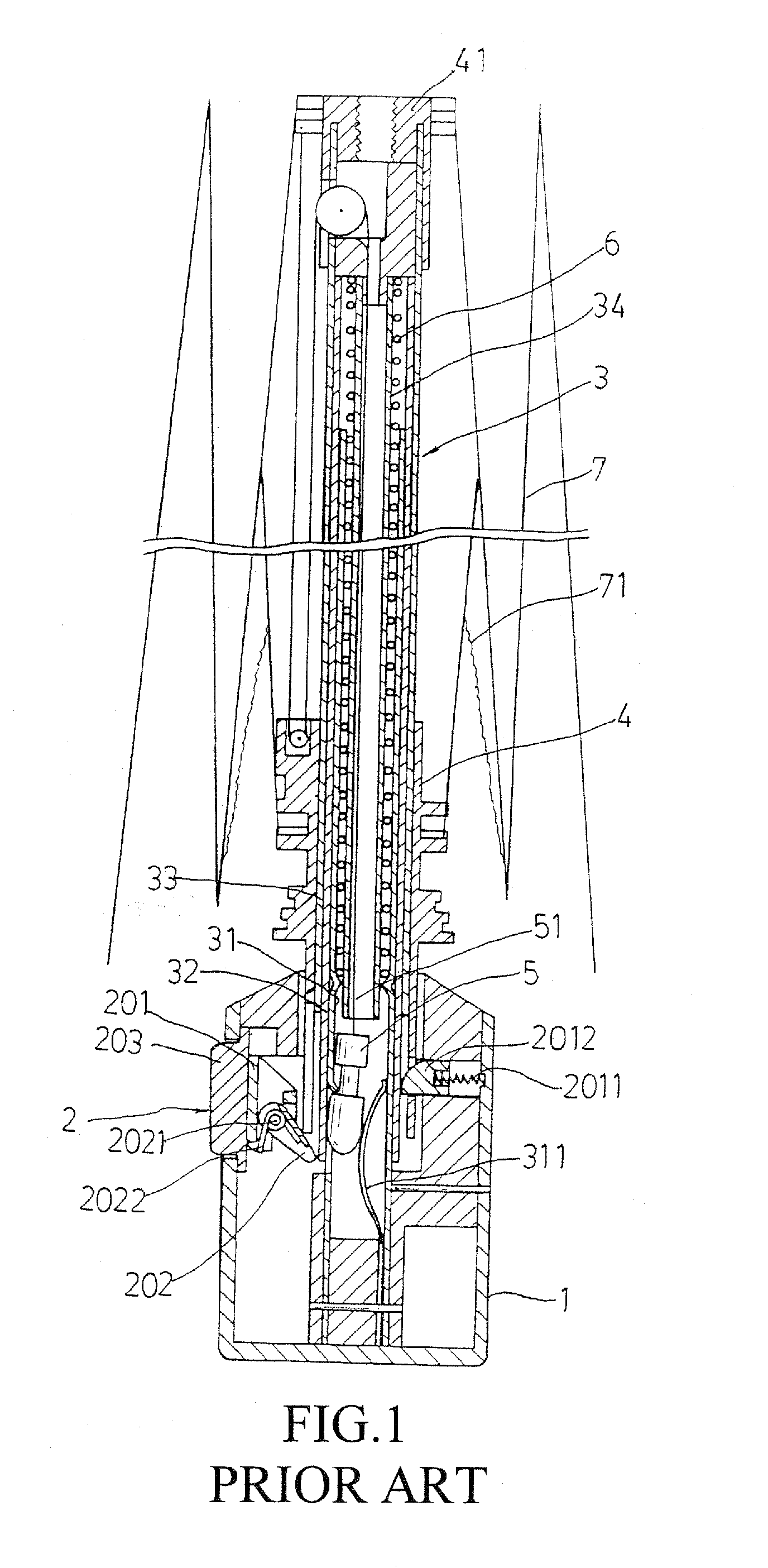 Safety central shaft extension and contraction control structure of self-opening/closing umbrella