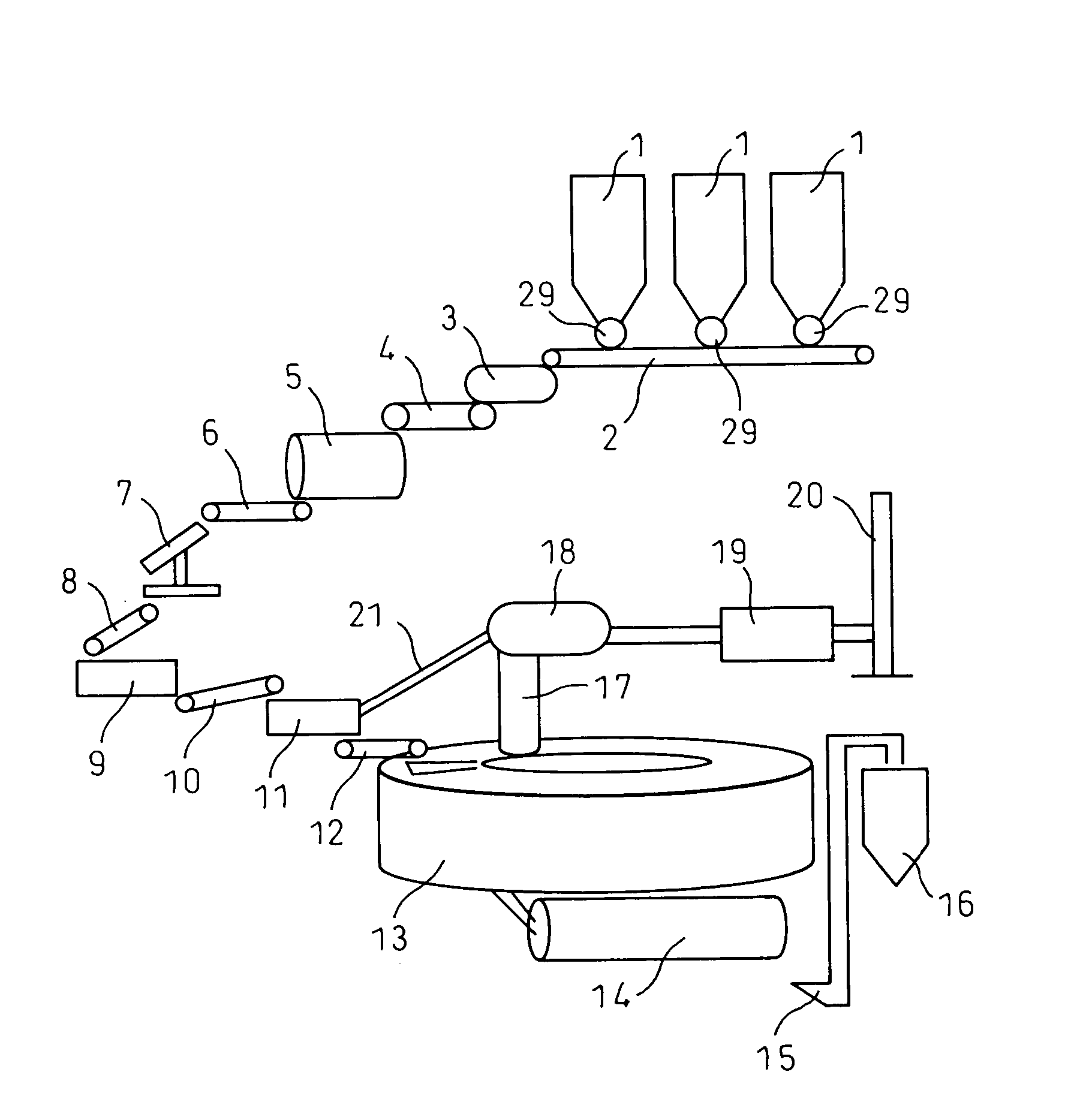 Metal oxide-containing green pellet for reducing furnace, method for production thereof, method of reduction thereof, and reduction facilities