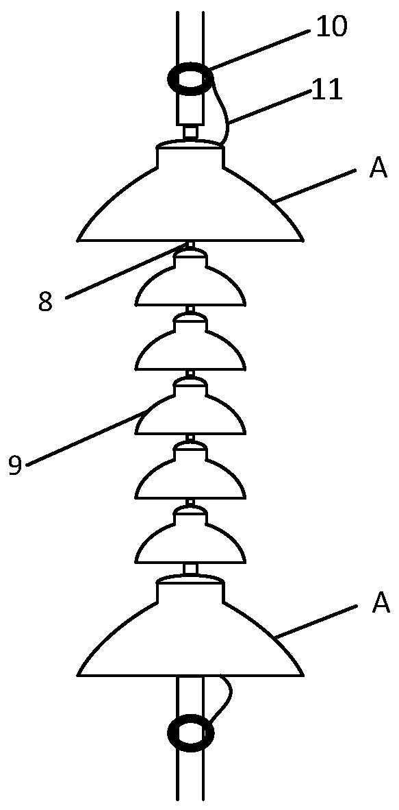 Recoil arc extinguishing insulator