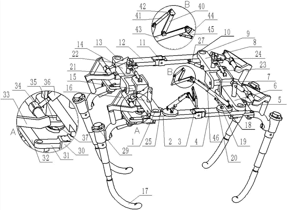 Metamorphic hydraulic-driven stepping tree-climbing scissor type pruning robot