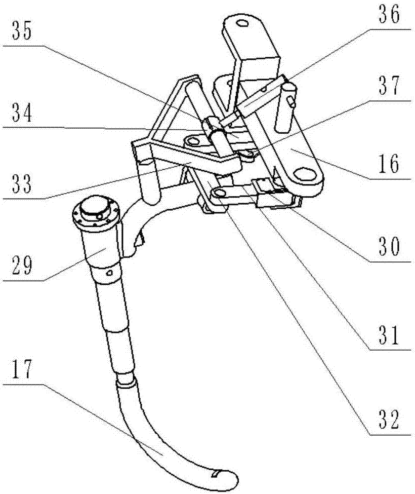 Metamorphic hydraulic-driven stepping tree-climbing scissor type pruning robot