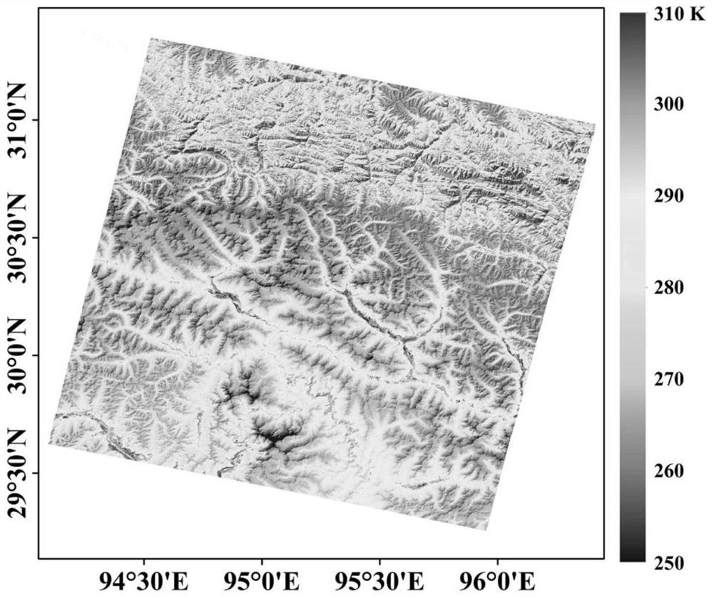 Mountain land surface temperature remote sensing inversion method