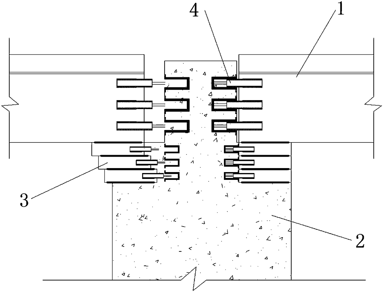 Scalable and gradually energy-dissipating anti-fall beam structure