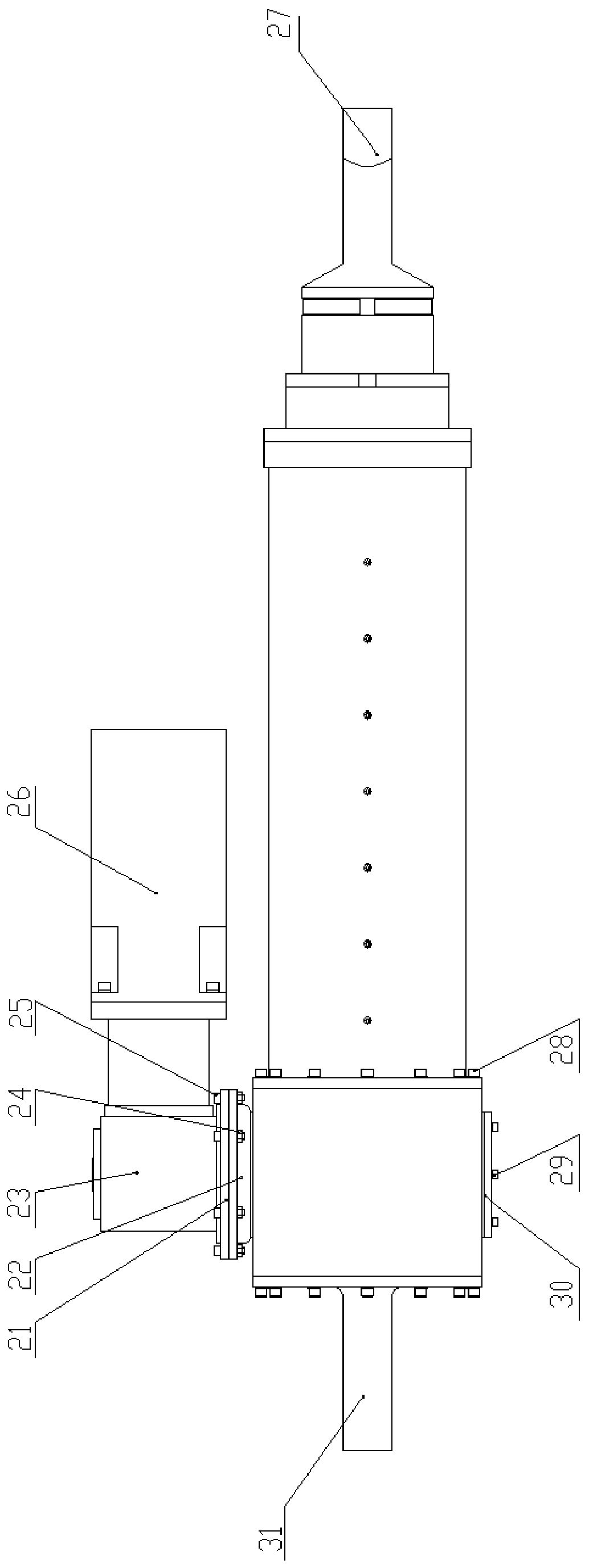 Small-volume heavy-duty multi-stage electric cylinder