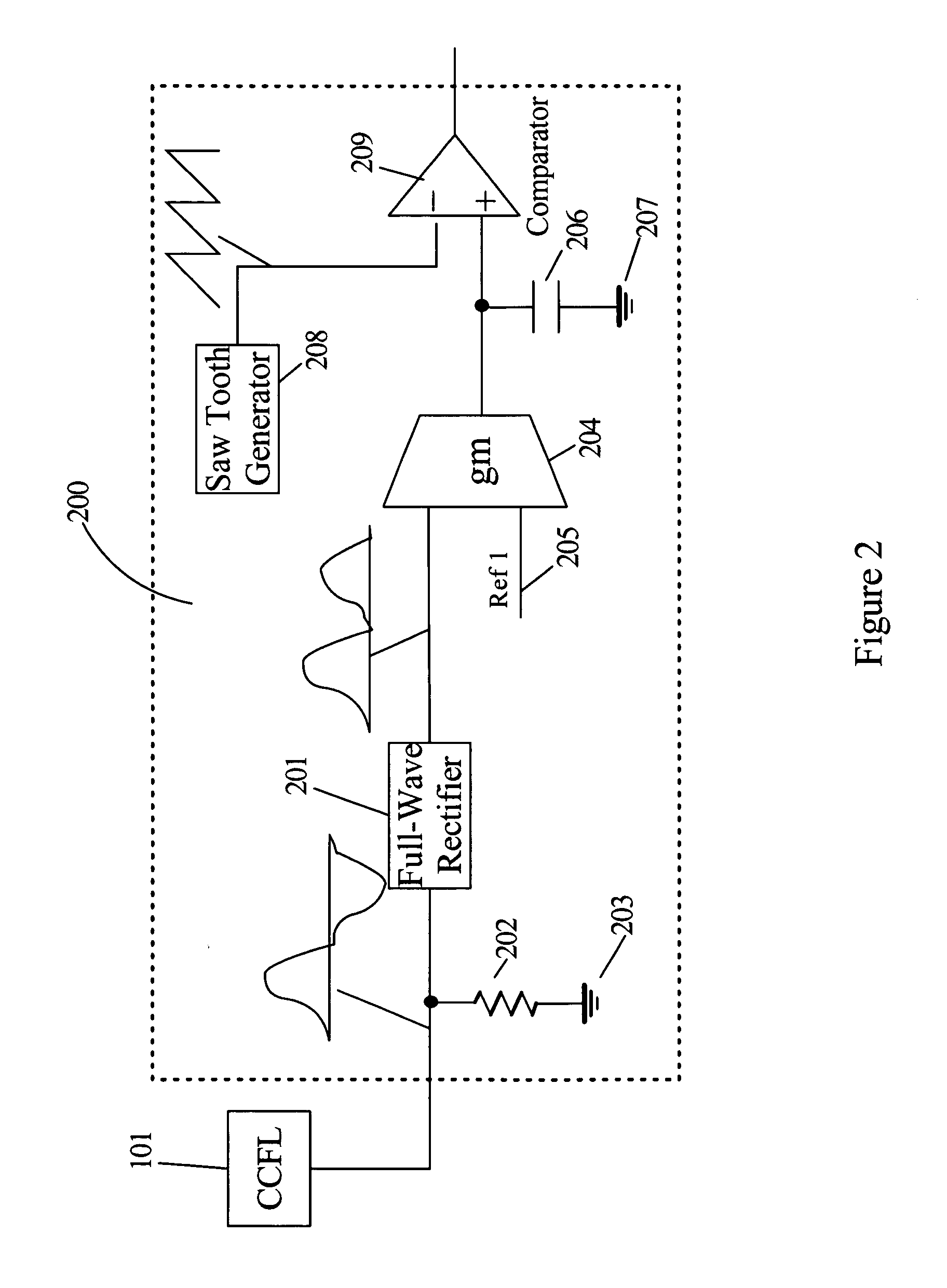 Protecting a cold cathode fluorescent lamp from a large transient current when voltage supply transitions from a low to a high voltage