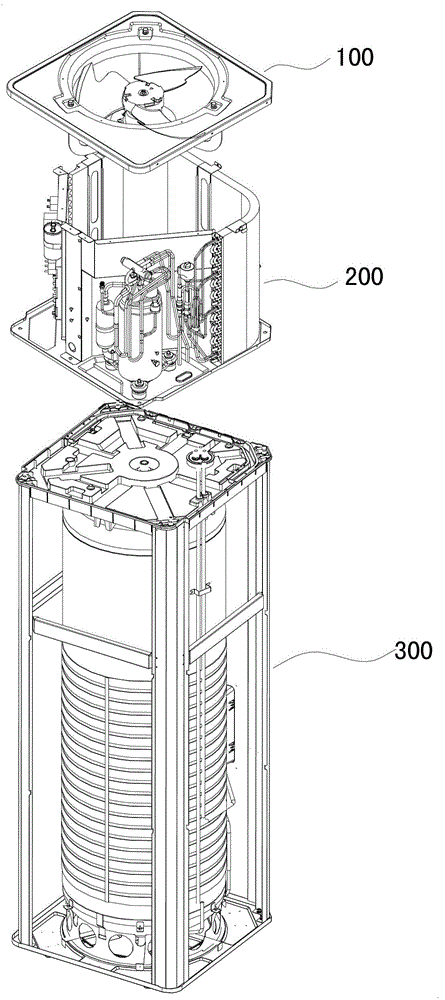 Integral air energy water heater and draining structure thereof