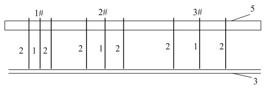 Method for determining grid type layer-through drilling intervals of floor roadway