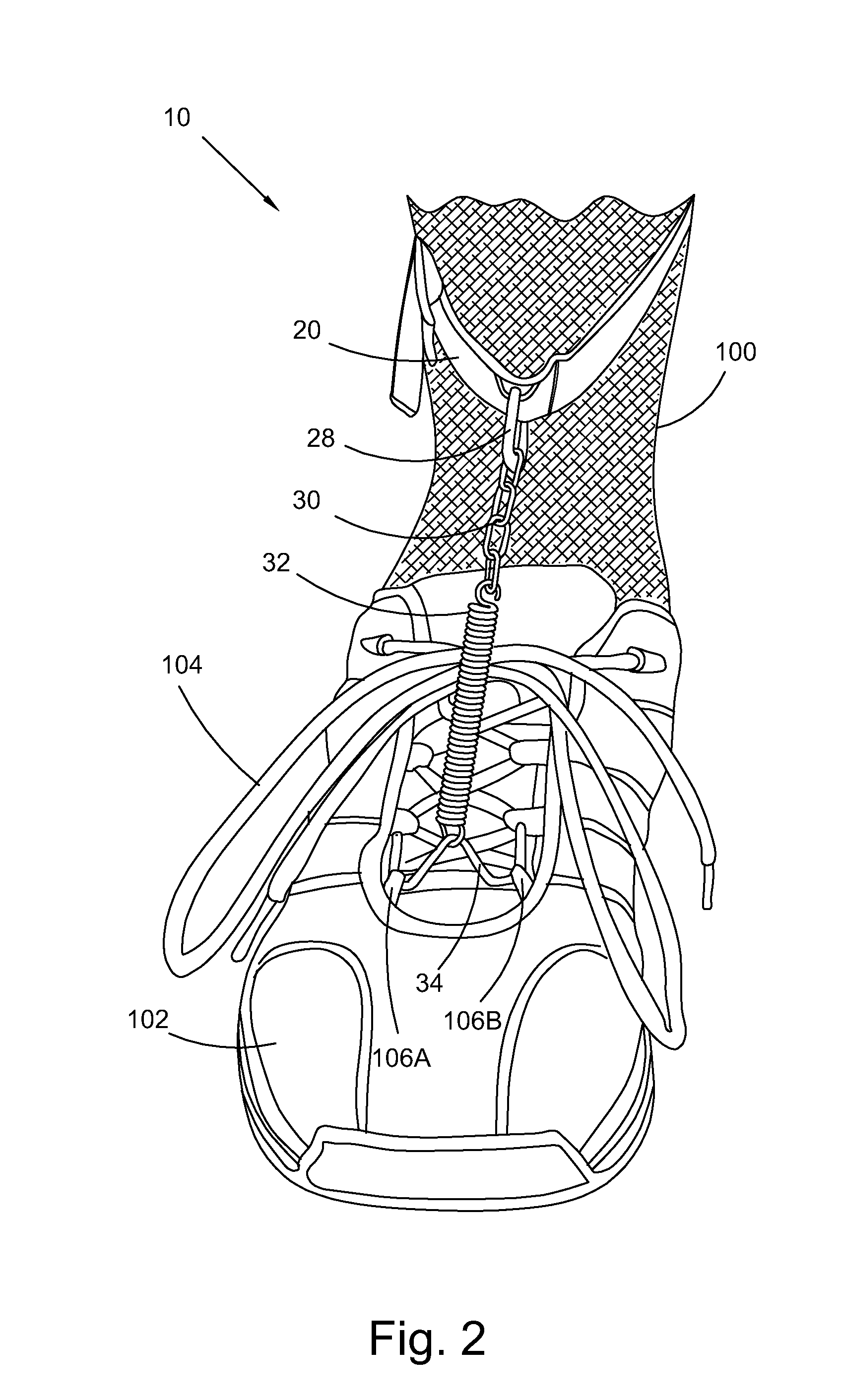 Walking device for remedying drop foot
