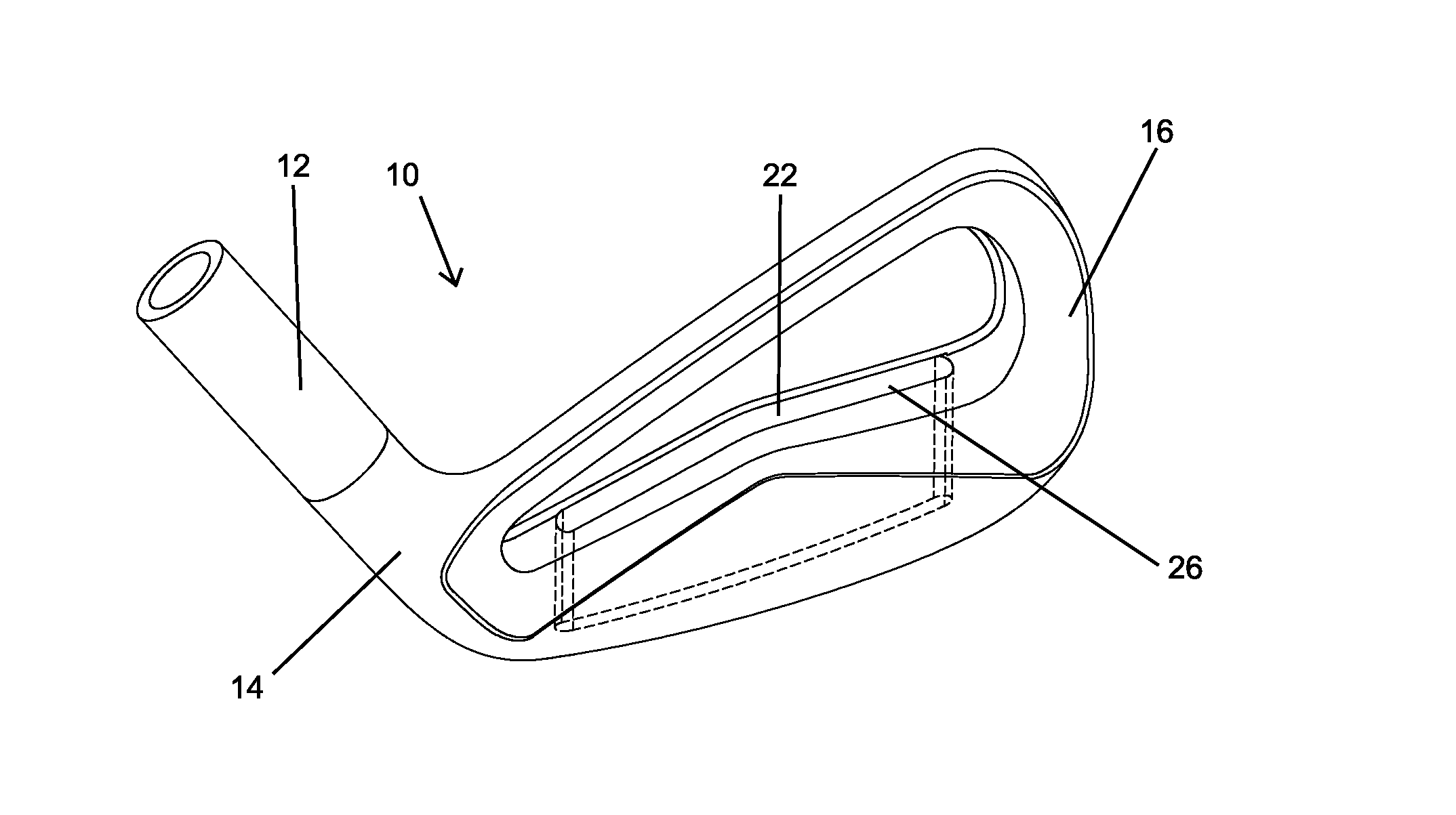 Forged slotted iron golf club