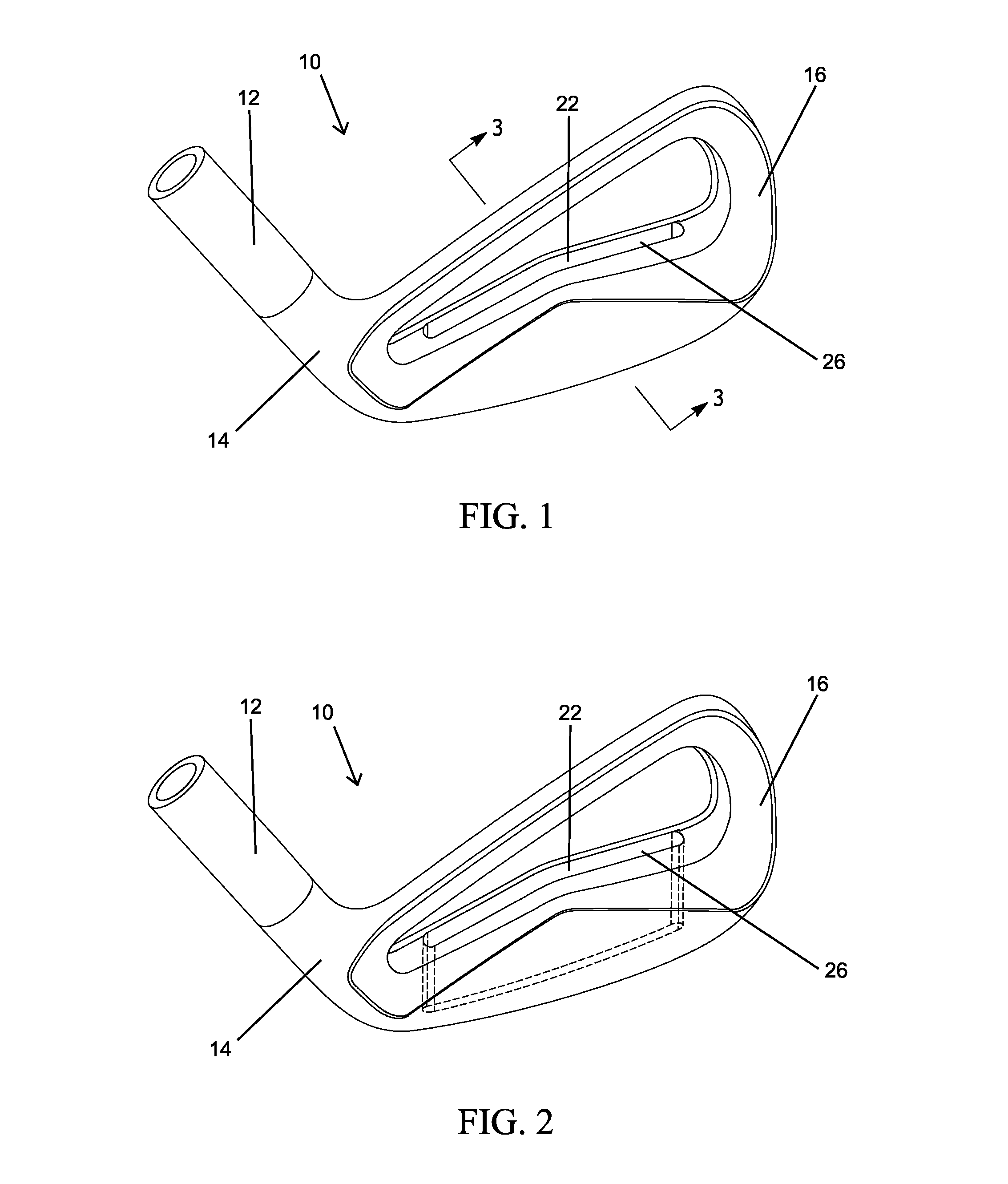 Forged slotted iron golf club