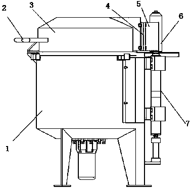 Pit type furnace opening device