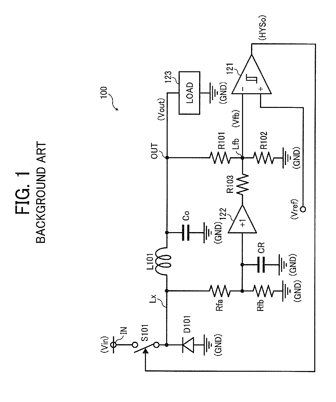Hysteretic switching regulator and control method used therein