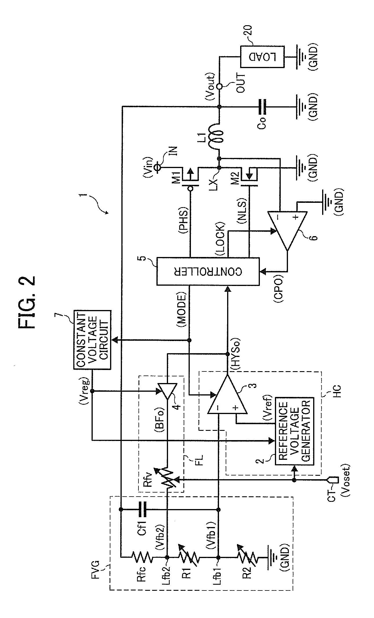 Hysteretic switching regulator and control method used therein