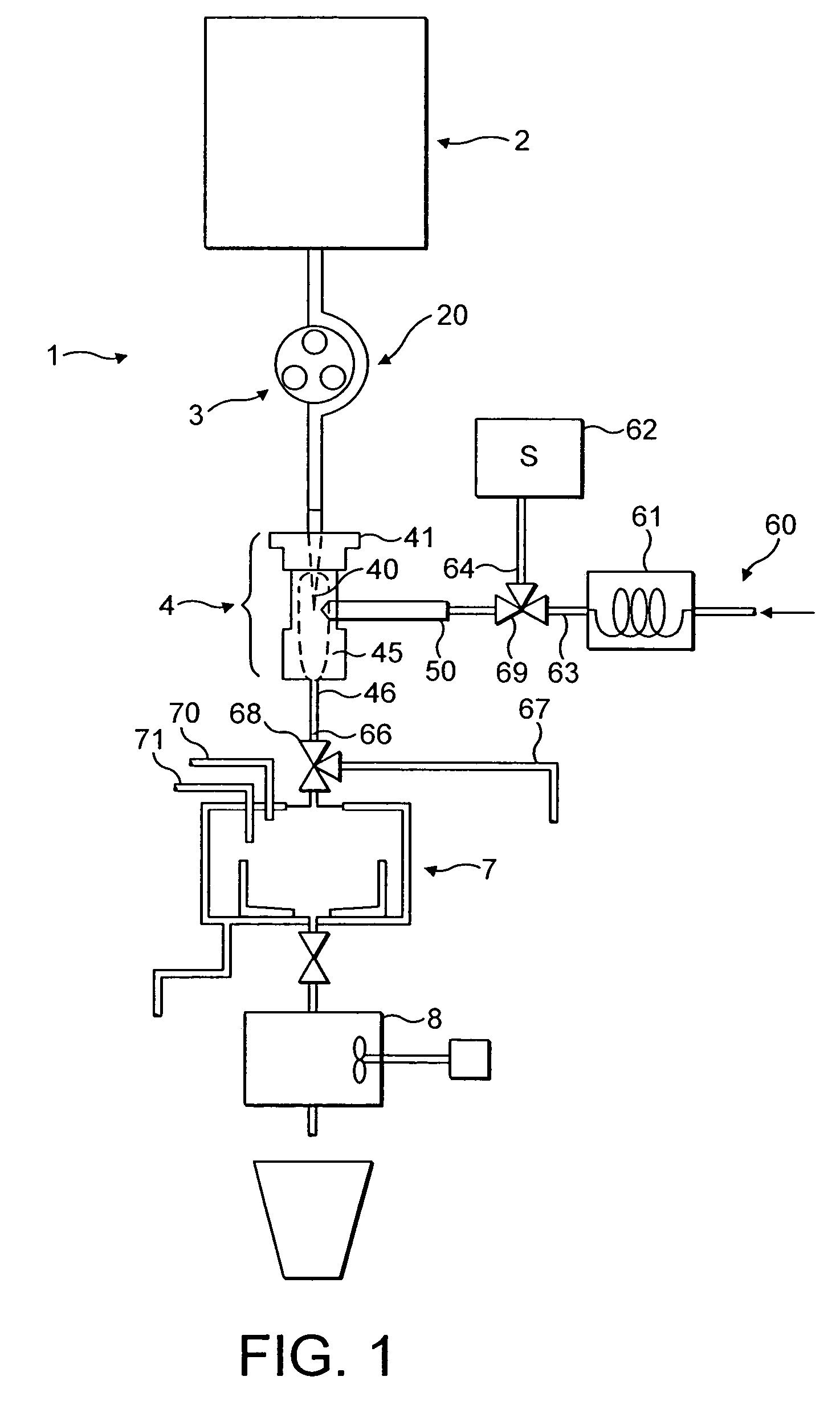 Device and method for hygienically delivering a liquid food