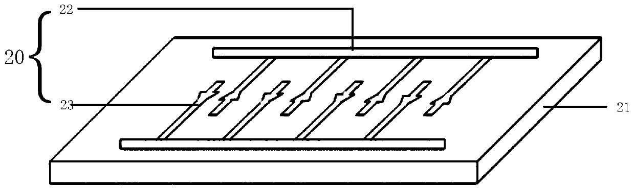 A surface acoustic wave sensor chip structure and sensor